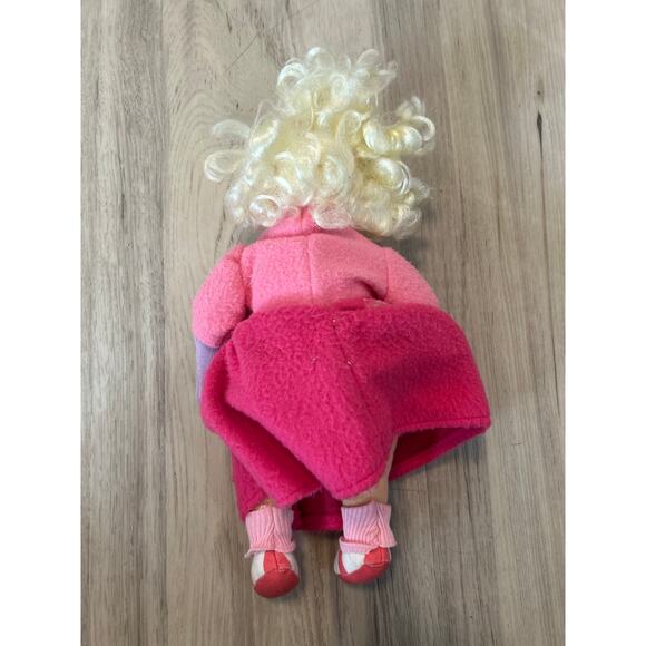 Vintage 1989 Jim Henson Muppets Miss Piggy Pink Dress Poodle Skirt Plush Doll - Picture 3 of 5